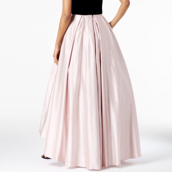 Betsy & Adam Velvet & Mikado Strapless Ball Gown - Picture 7 of 7